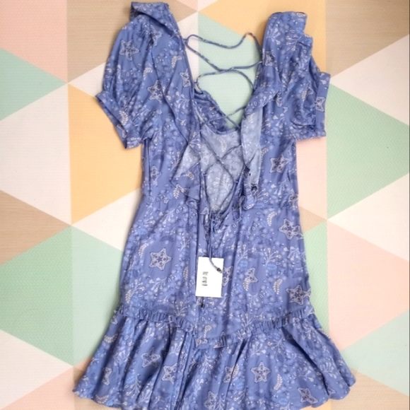 SPELL Celestial Chambray Play Mini Dress M - Picture 8 of 13
